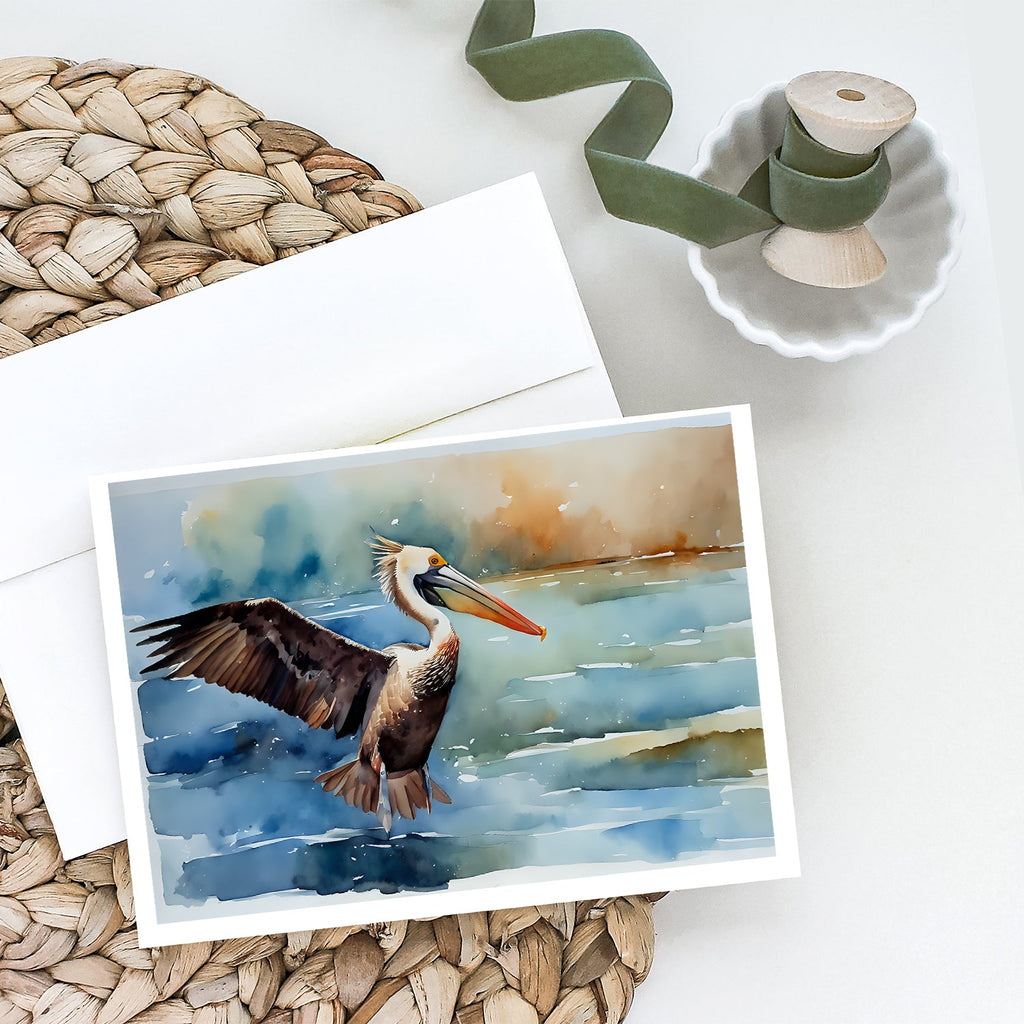 Pelican Greeting Cards Pack of 8 Blank Cards with Envelopes Whimsical A7 Size 5x7