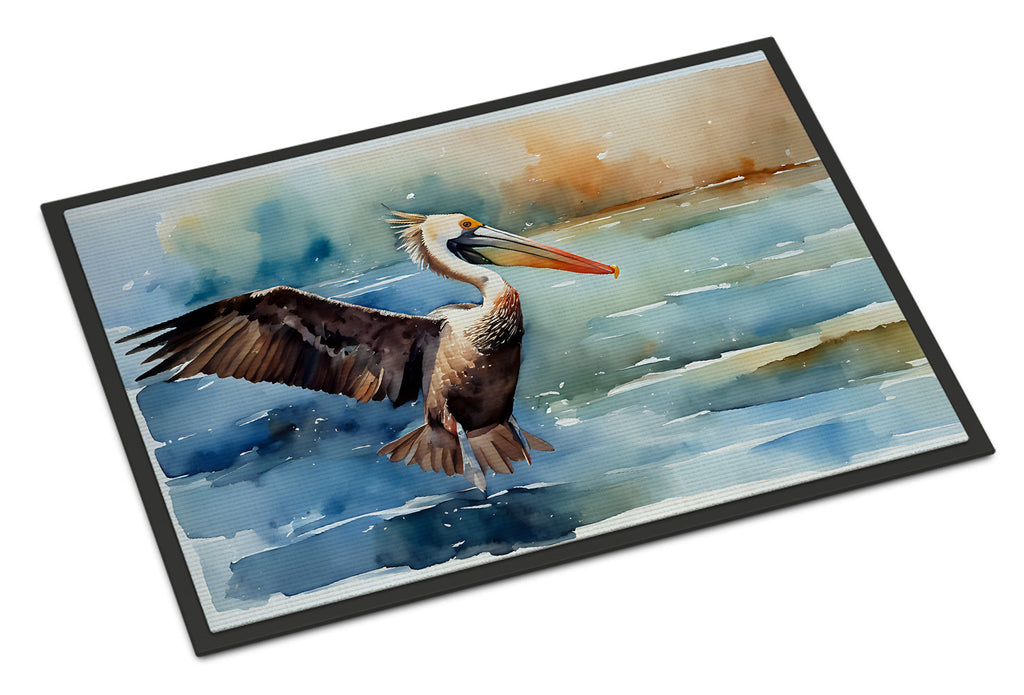 Pelican Doormat Indoor Outdoor 18H X 27W Front Door Mat Rugs for Entryway, Non Slip Washable