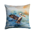 Pelican Decorative Throw Pillow 14x14 Indoor Outdoor Accent Cushion, Fabric Cover with Insert for Sofa, Bed, Porch & Living Room