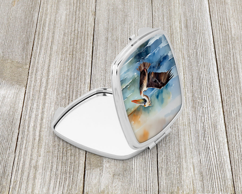 Pelican Compact Mirror Decorative Travel Makeup Mirror for Women Girls Gifts Pocket Makeup Mirror Folding Handheld