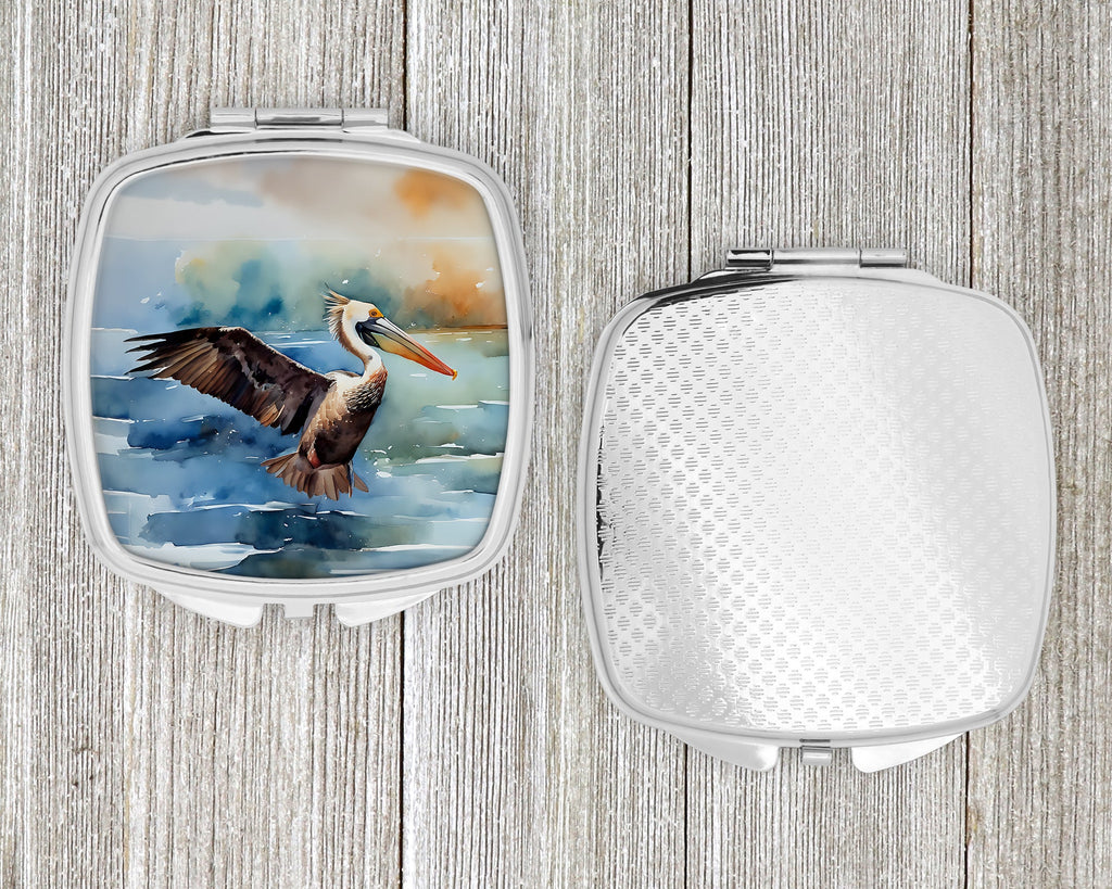 Pelican Compact Mirror Decorative Travel Makeup Mirror for Women Girls Gifts Pocket Makeup Mirror Folding Handheld