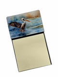 Pelican Watercolor Sticky Note Holder Refillable Dispenser Desk Accessory 3x3 Pad Gift