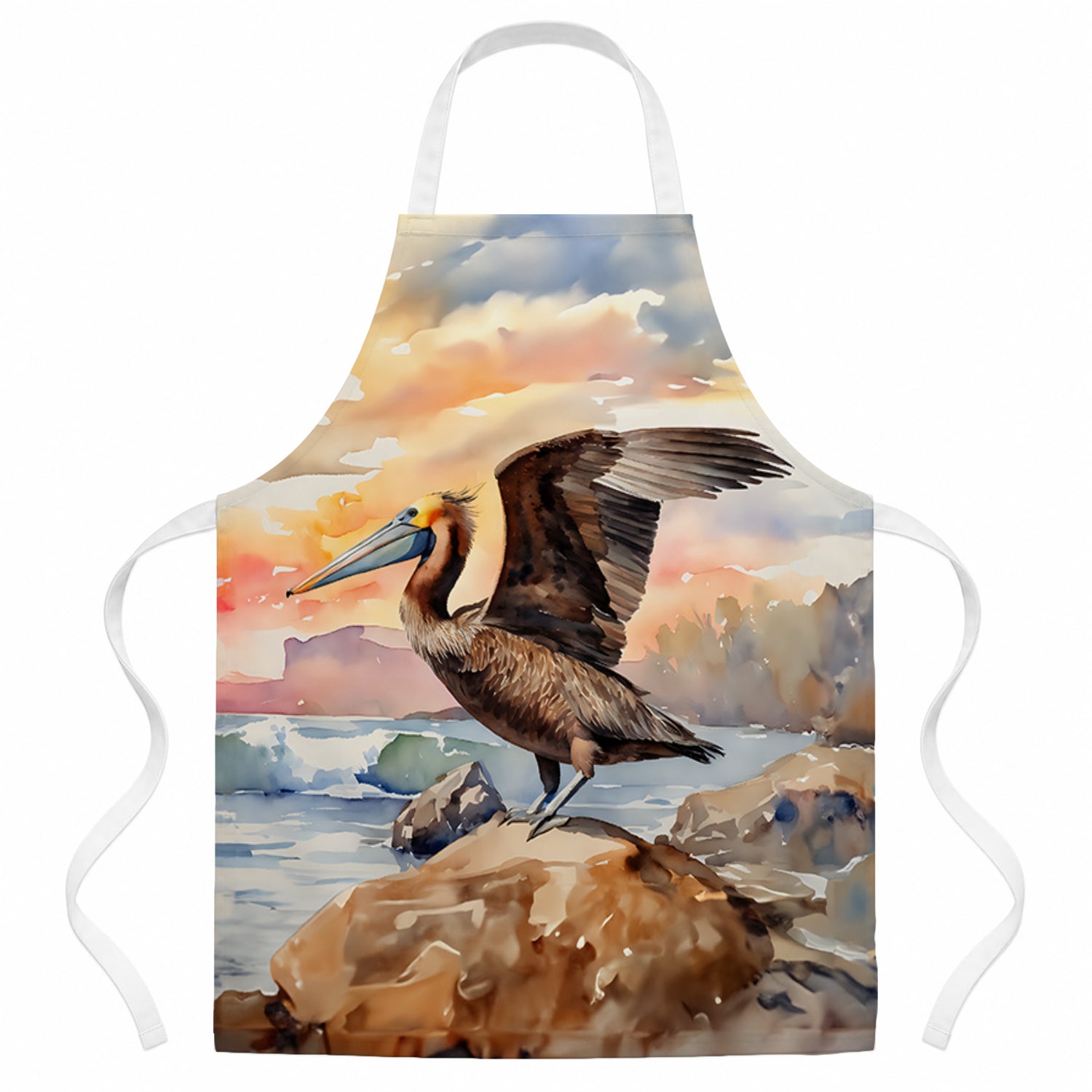 Pelican Apron Cooking Kitchen Server Baking Crafts Gardening for Adult Women Men, Unisex, Large, Multicolor
