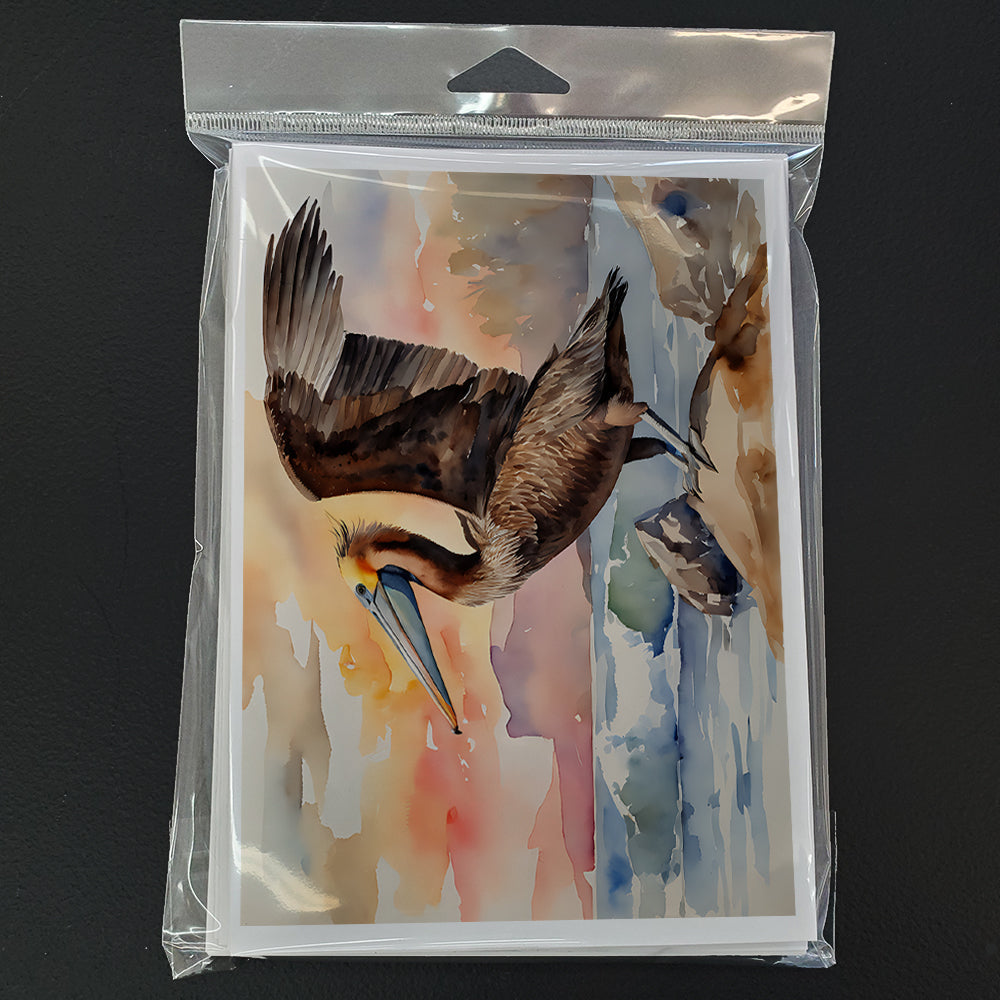 Pelican Greeting Cards Pack of 8 Blank Cards with Envelopes Whimsical A7 Size 5x7