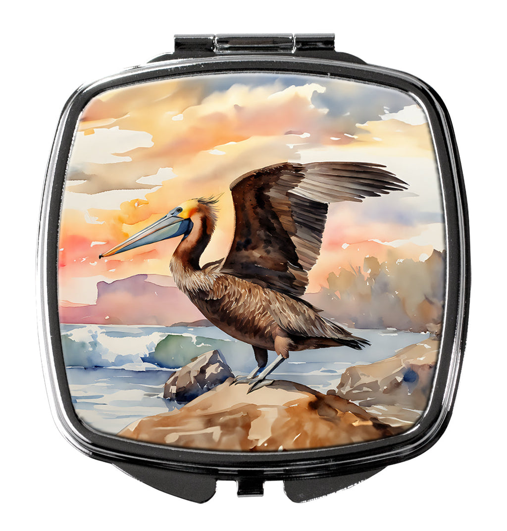 Pelican Compact Mirror Decorative Travel Makeup Mirror for Women Girls Gifts Pocket Makeup Mirror Folding Handheld