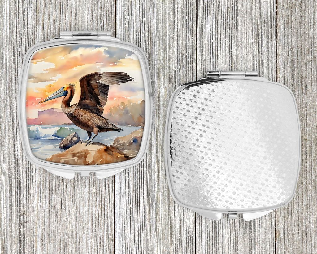 Pelican Compact Mirror Decorative Travel Makeup Mirror for Women Girls Gifts Pocket Makeup Mirror Folding Handheld