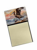 Pelican Watercolor Sticky Note Holder Refillable Dispenser Desk Accessory 3x3 Pad Gift