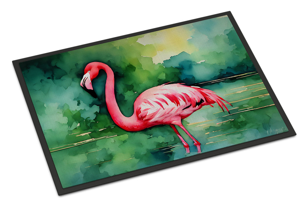 Flamingo Doormat Indoor Outdoor 18H X 27W Front Door Mat Rugs for Entryway, Non Slip Washable