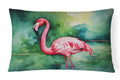 Flamingo Decorative Throw Pillow 12x16 Indoor Outdoor Accent Cushion, Fabric Cover with Insert for Sofa, Bed, Porch & Living Room