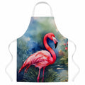Flamingo Apron Cooking Kitchen Server Baking Crafts Gardening for Adult Women Men, Unisex, Large, Multicolor