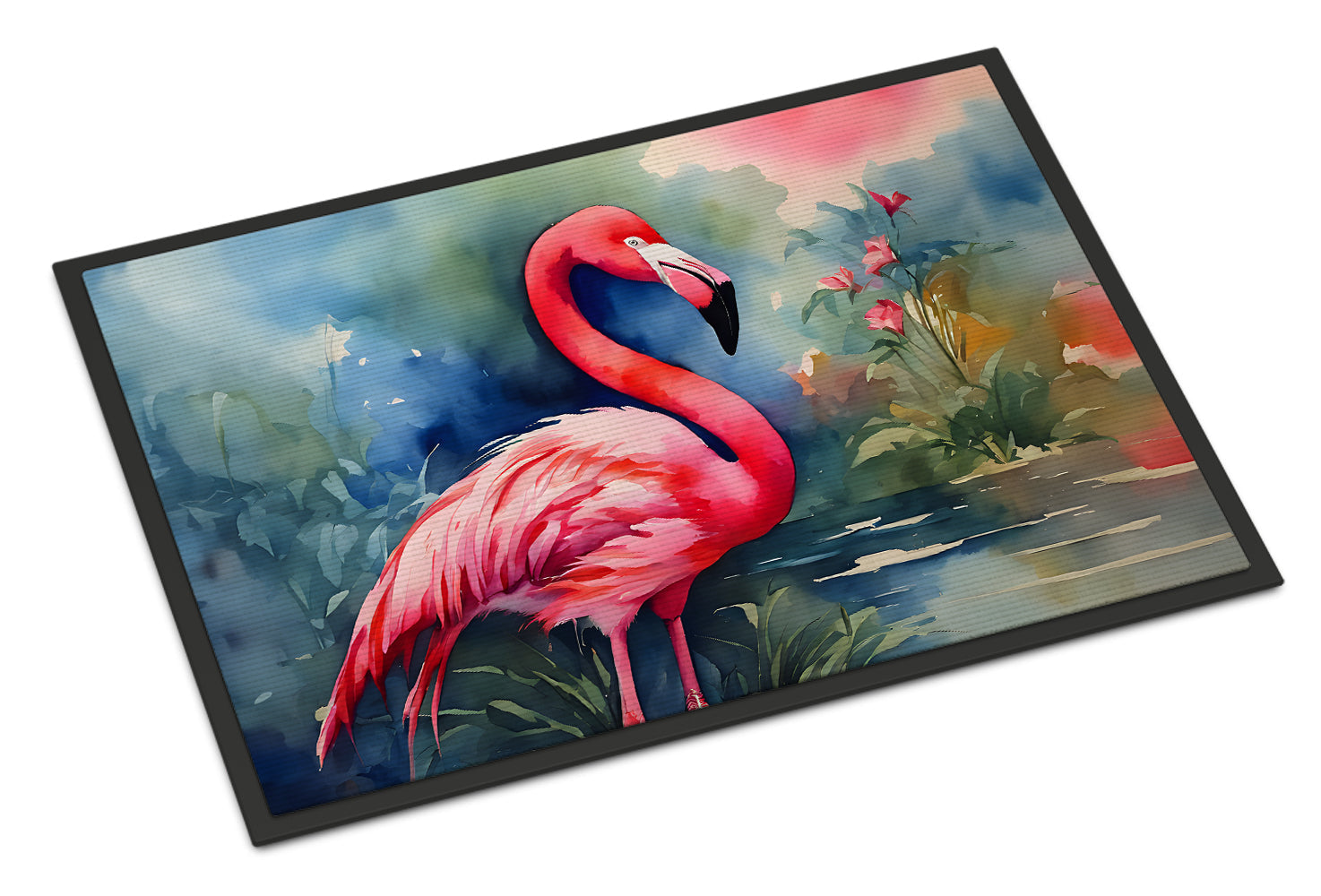 Flamingo Doormat Indoor Outdoor 18H X 27W Front Door Mat Rugs for Entryway, Non Slip Washable