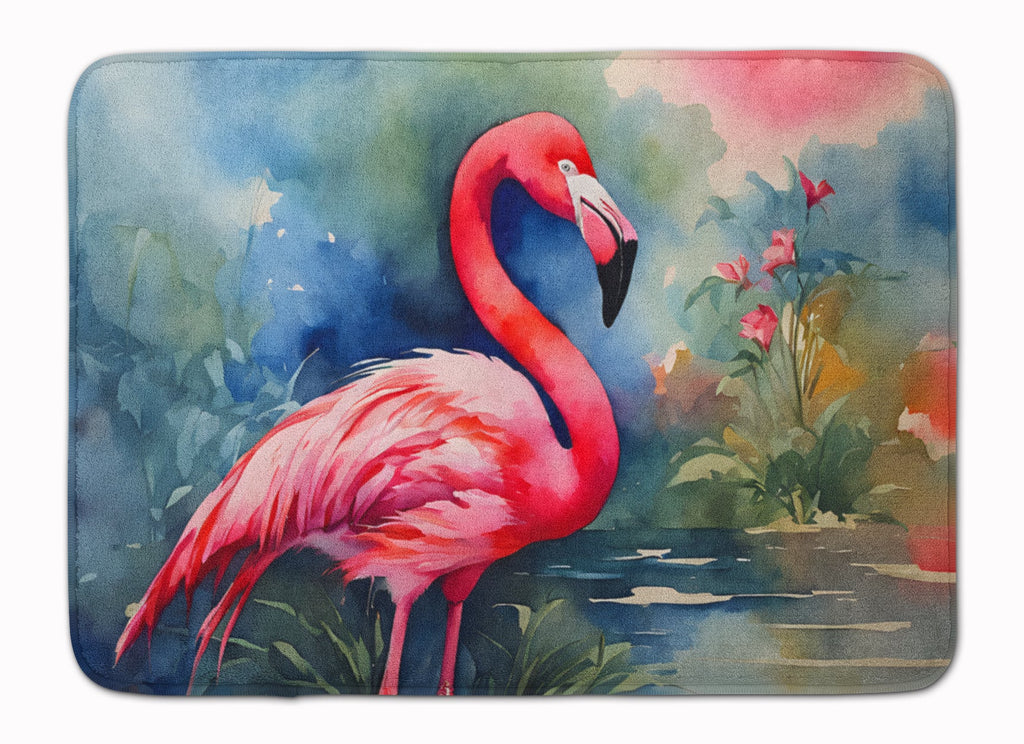 Flamingo Memory Foam Kitchen Mat Machine Washable Anti-Fatigue Cushion Comfort Bath or Kitchen Rug