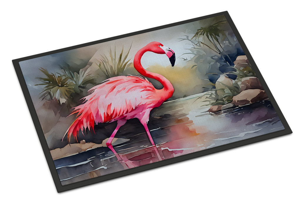 Flamingo Doormat Indoor Outdoor 18H X 27W Front Door Mat Rugs for Entryway, Non Slip Washable