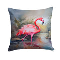 Flamingo Decorative Throw Pillow 18x18 Indoor Outdoor Accent Cushion, Fabric Cover with Insert for Sofa, Bed, Porch & Living Room