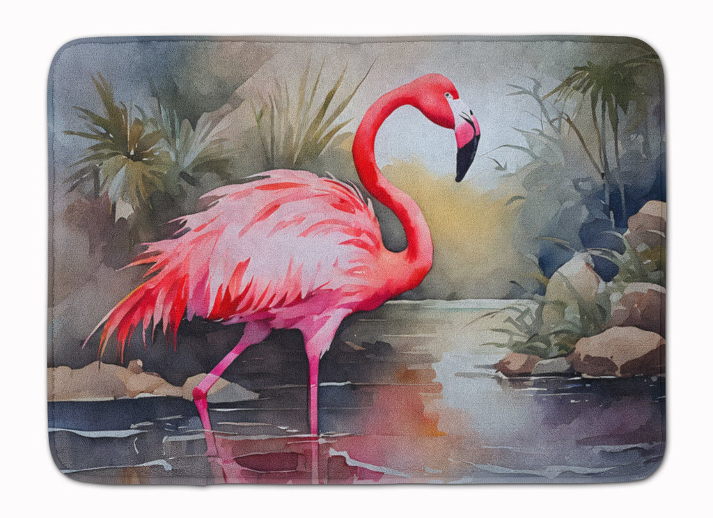 Flamingo Memory Foam Kitchen Mat Machine Washable Anti-Fatigue Cushion Comfort Bath or Kitchen Rug