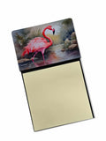 Flamingo Watercolor Sticky Note Holder Refillable Dispenser Desk Accessory 3x3 Pad Gift