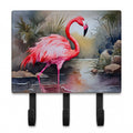 Flamingo Leash or Key Holder Wall Hooks, Coat Rack Wall Mount, for Hanging Keys, Towels, Aprons, Leashes