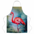 Flamingo Apron Cooking Kitchen Server Baking Crafts Gardening for Adult Women Men, Unisex, Large, Multicolor