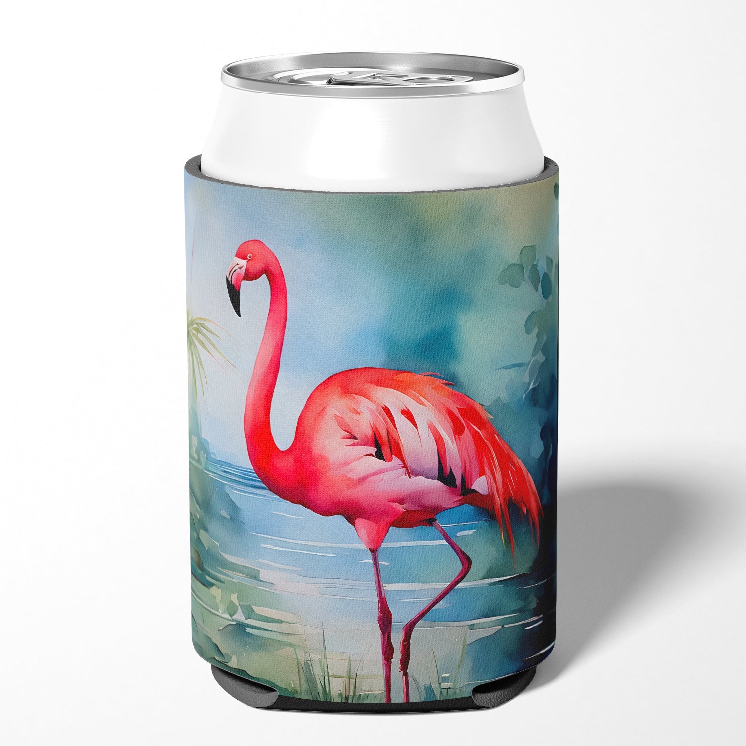 Flamingo Can or Bottle Hugger Cooler Sleeve for Standard 12 oz Cans, Insulated Foam Beer & Soda Can Hugger Reusable