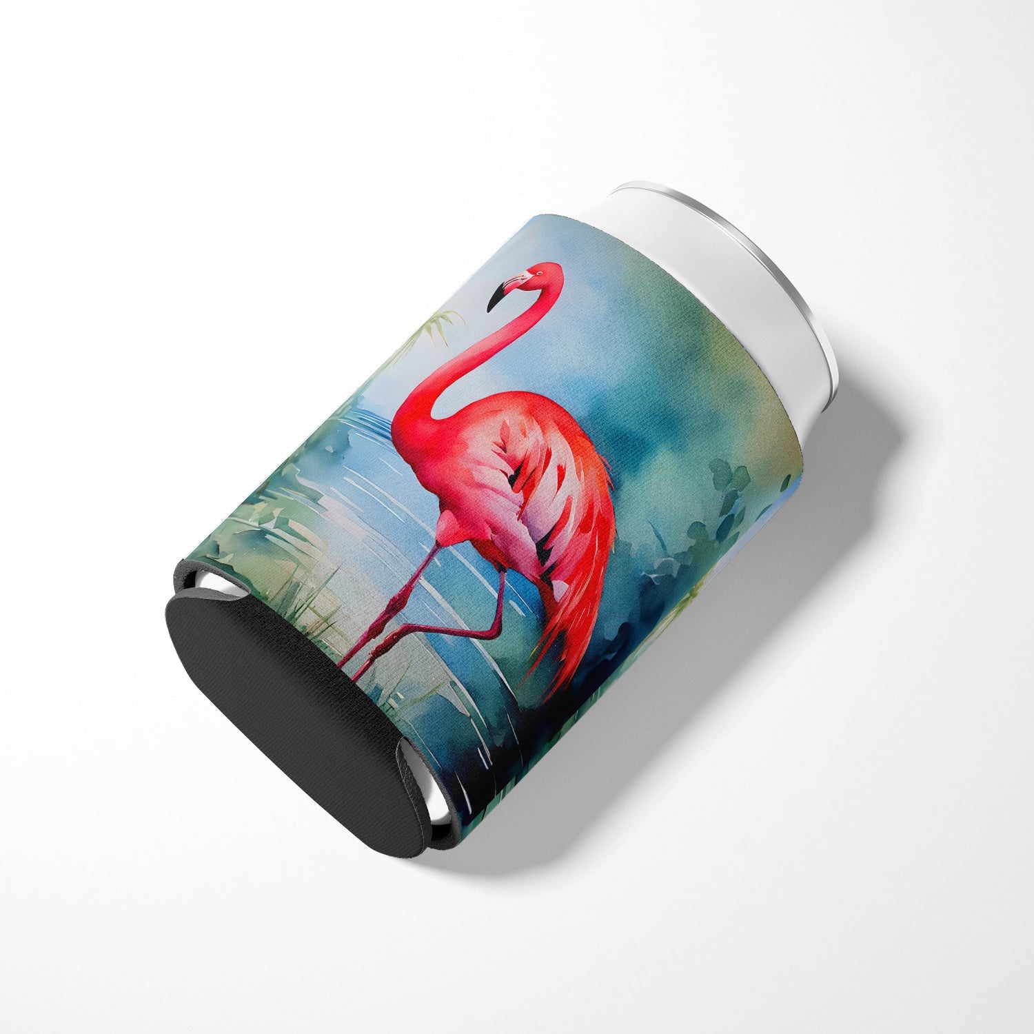 Flamingo Can or Bottle Hugger Cooler Sleeve for Standard 12 oz Cans, Insulated Foam Beer & Soda Can Hugger Reusable