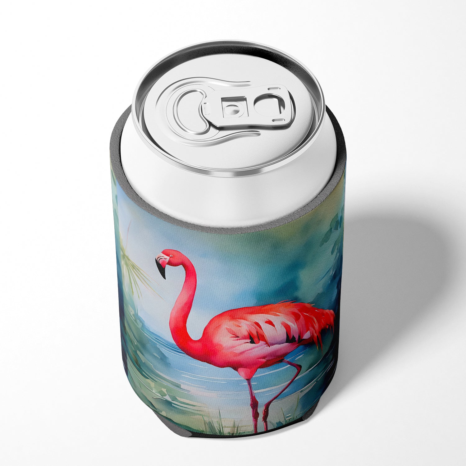 Flamingo Can or Bottle Hugger Cooler Sleeve for Standard 12 oz Cans, Insulated Foam Beer & Soda Can Hugger Reusable