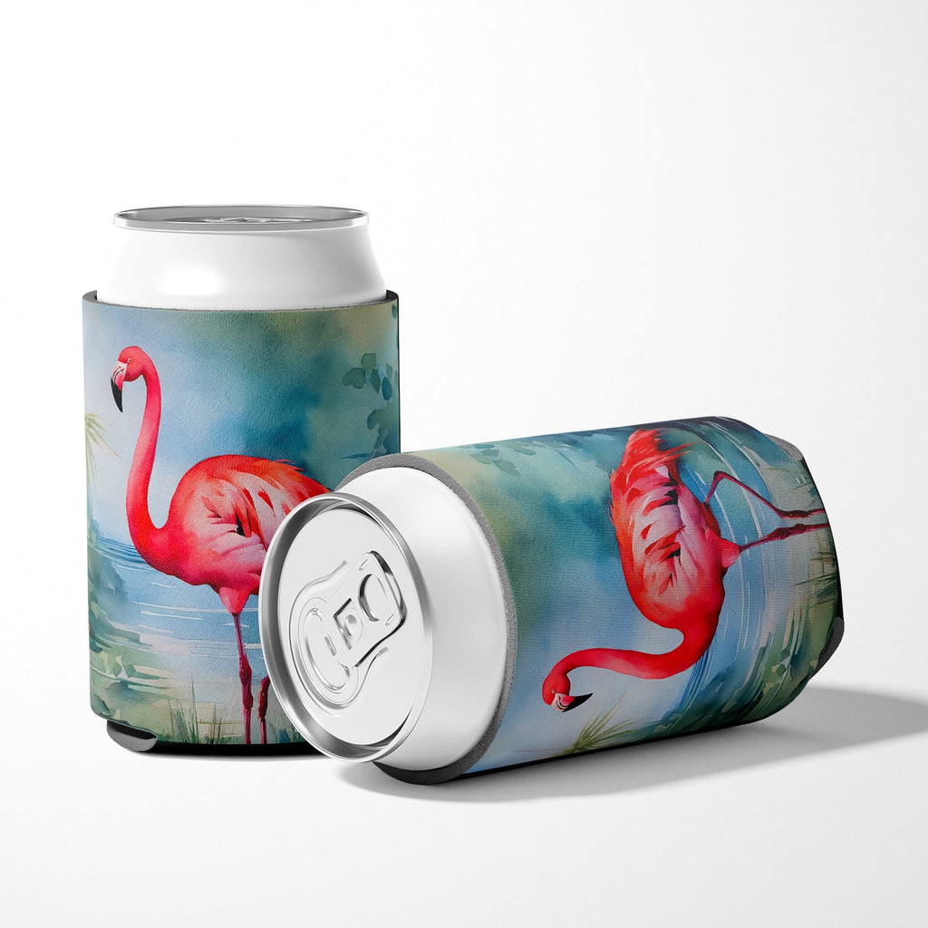 Flamingo Can or Bottle Hugger Cooler Sleeve for Standard 12 oz Cans, Insulated Foam Beer & Soda Can Hugger Reusable