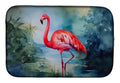Flamingo Dish Drying Mat Absorbent Dish Drying Mat Pad for Kitchen Counter Dish Drainer Mat for Countertop, 14 x 21", Multicolor