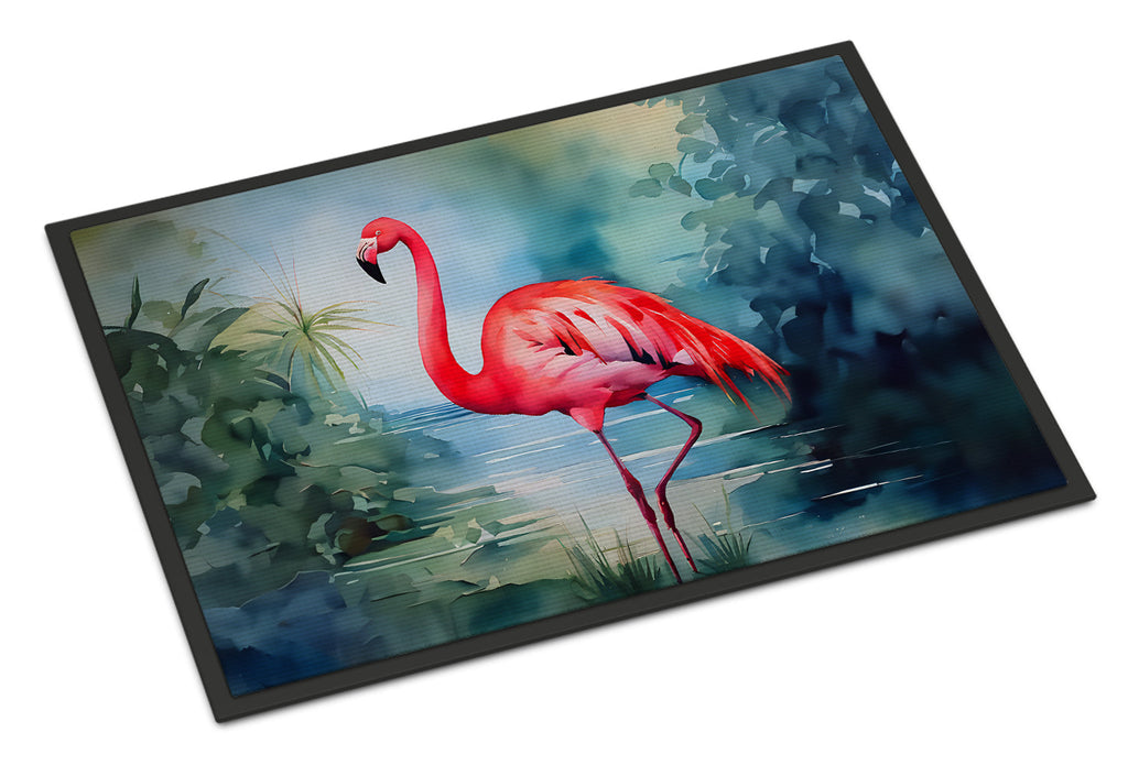 Flamingo Doormat Indoor Outdoor 18H X 27W Front Door Mat Rugs for Entryway, Non Slip Washable