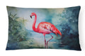 Flamingo Decorative Throw Pillow 12x16 Indoor Outdoor Accent Cushion, Fabric Cover with Insert for Sofa, Bed, Porch & Living Room