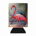 Flamingo Can or Bottle Hugger Cooler Sleeve for Standard 12 oz Cans, Insulated Foam Beer & Soda Can Hugger Reusable