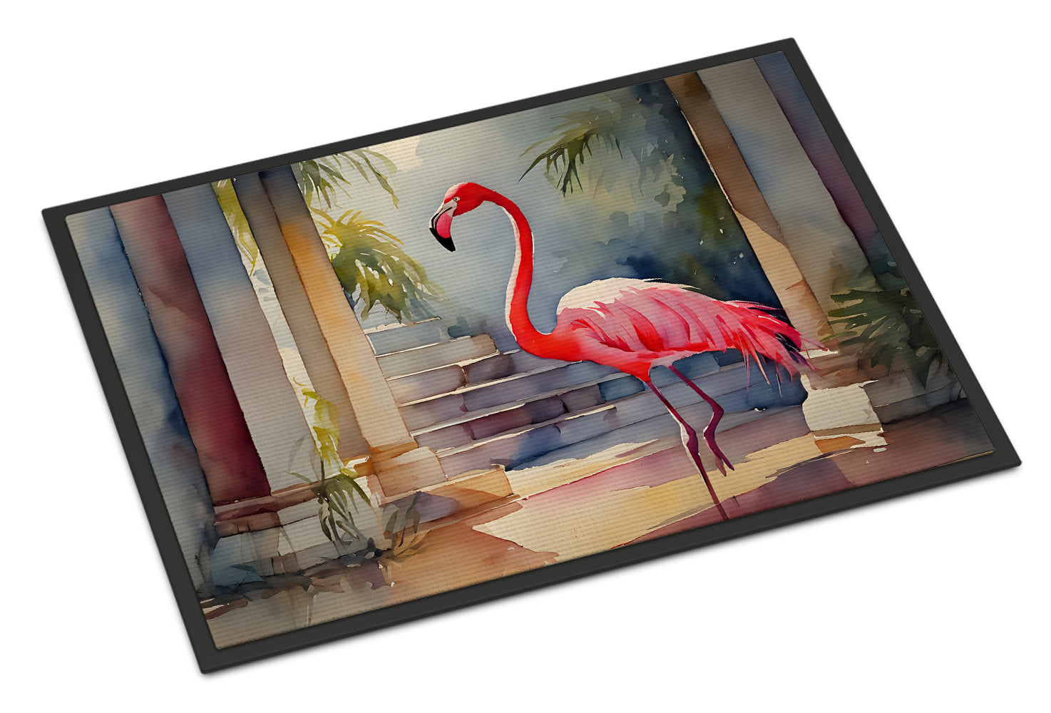 Flamingo Doormat Indoor Outdoor 24H X 36W Front Door Mat Rugs for Entryway, Non Slip Washable Low Pile,