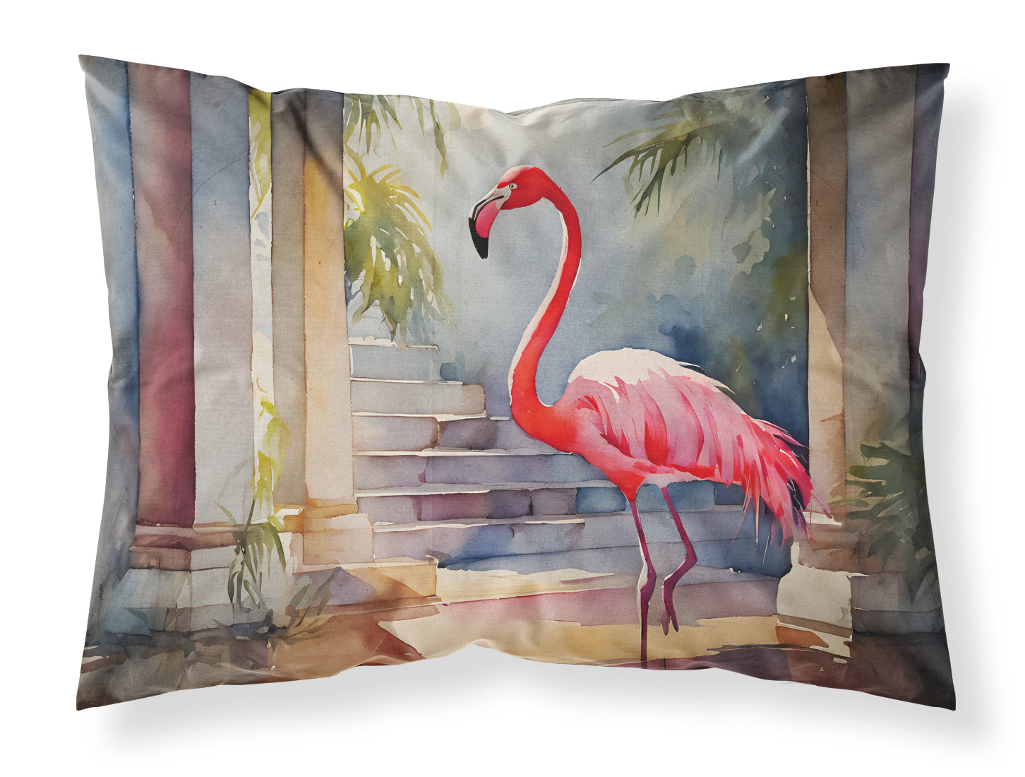 Flamingo Standard Pillowcase Lightweight Super Soft Easy Care Decorative Artwork Pillowcase, Standard