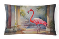 Flamingo Decorative Throw Pillow 12x16 Indoor Outdoor Accent Cushion, Fabric Cover with Insert for Sofa, Bed, Porch & Living Room