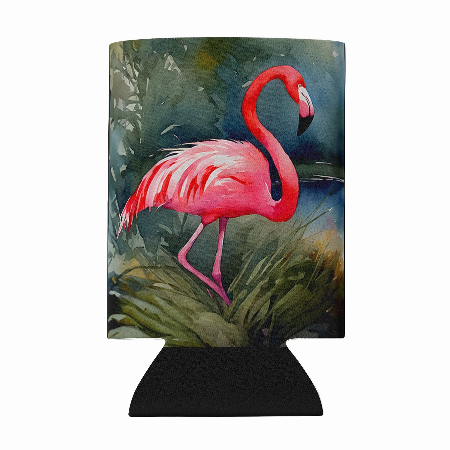 Flamingo Can or Bottle Hugger Cooler Sleeve for Standard 12 oz Cans, Insulated Foam Beer & Soda Can Hugger Reusable