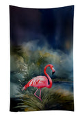 Flamingo Kitchen Towel Velour Plush Front and Cotton Loop Back Machine Washable