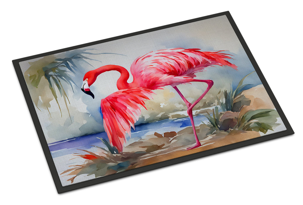 Flamingo Doormat Indoor Outdoor 24H X 36W Front Door Mat Rugs for Entryway, Non Slip Washable Low Pile,