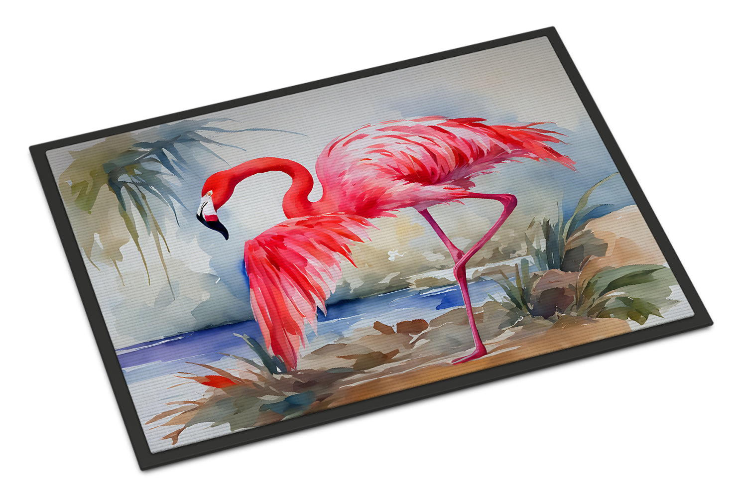 Flamingo Doormat Indoor Outdoor 18H X 27W Front Door Mat Rugs for Entryway, Non Slip Washable