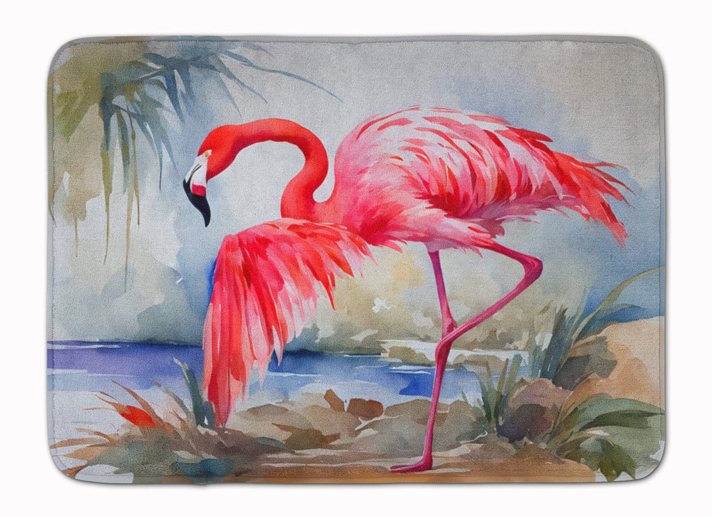 Flamingo Memory Foam Kitchen Mat Machine Washable Anti-Fatigue Cushion Comfort Bath or Kitchen Rug
