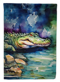 Alligator House Flag 28x40 Porch Sleeve Pole Decorative Outside Yard Banner Artwork Wall Hanging, Polyester