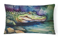Alligator Decorative Throw Pillow 12x16 Indoor Outdoor Accent Cushion, Fabric Cover with Insert for Sofa, Bed, Porch & Living Room