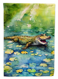 Alligator House Flag 28x40 Porch Sleeve Pole Decorative Outside Yard Banner Artwork Wall Hanging, Polyester
