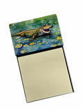 Alligator Watercolor Sticky Note Holder Refillable Dispenser Desk Accessory 3x3 Pad Gift