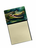 Alligator Watercolor Sticky Note Holder Refillable Dispenser Desk Accessory 3x3 Pad Gift