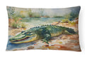 Alligator Decorative Throw Pillow 12x16 Indoor Outdoor Accent Cushion, Fabric Cover with Insert for Sofa, Bed, Porch & Living Room