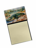 Alligator Watercolor Sticky Note Holder Refillable Dispenser Desk Accessory 3x3 Pad Gift