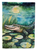 Alligator House Flag 28x40 Porch Sleeve Pole Decorative Outside Yard Banner Artwork Wall Hanging, Polyester