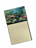 Alligator Watercolor Sticky Note Holder Refillable Dispenser Desk Accessory 3x3 Pad Gift