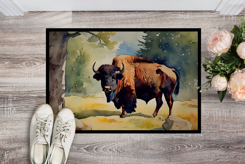 American Bison Doormat Indoor Outdoor 24H X 36W Front Door Mat Rugs for Entryway, Non Slip Washable Low Pile,