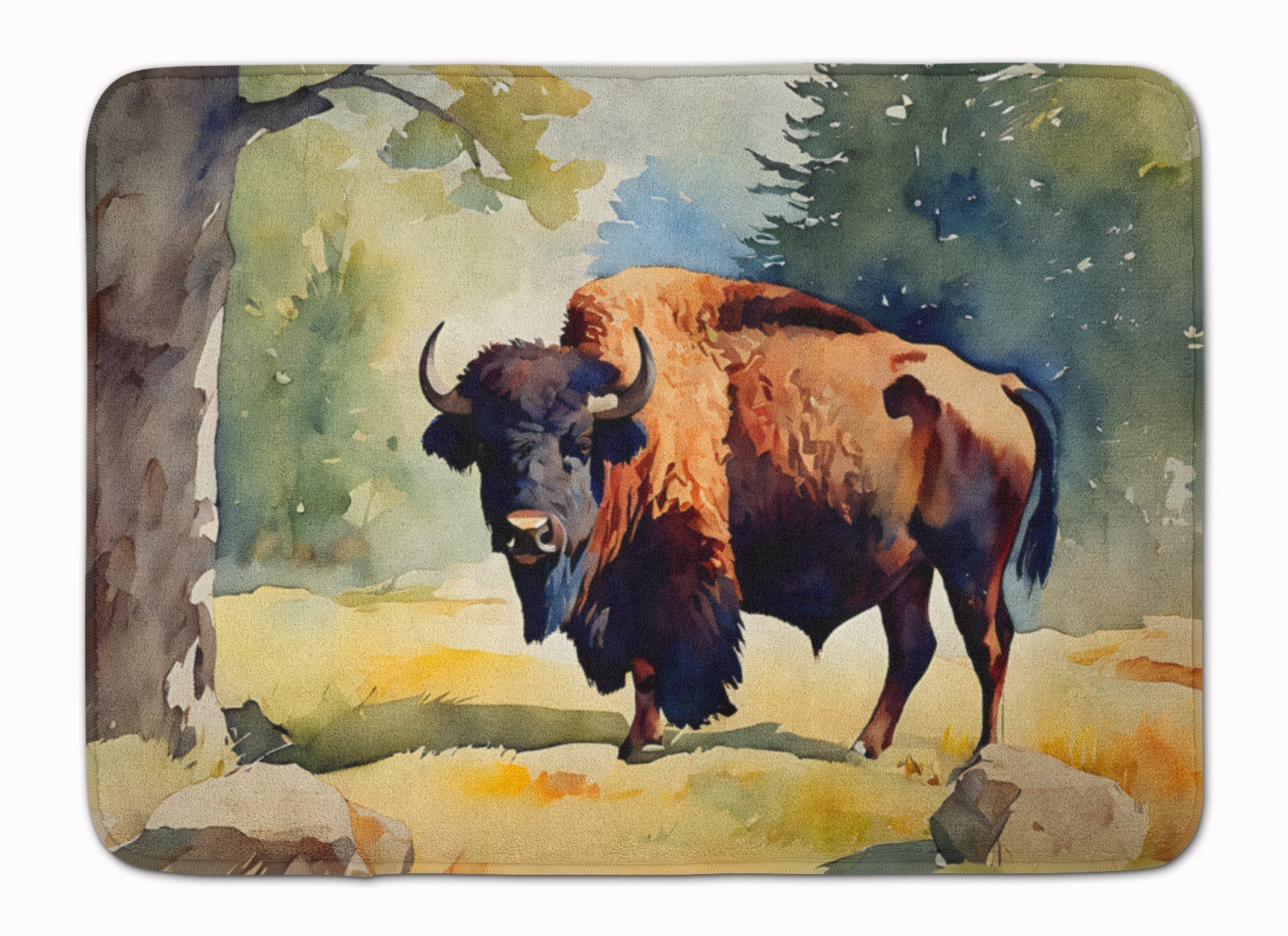 American Bison Memory Foam Kitchen Mat Machine Washable Anti-Fatigue Cushion Comfort Bath or Kitchen Rug