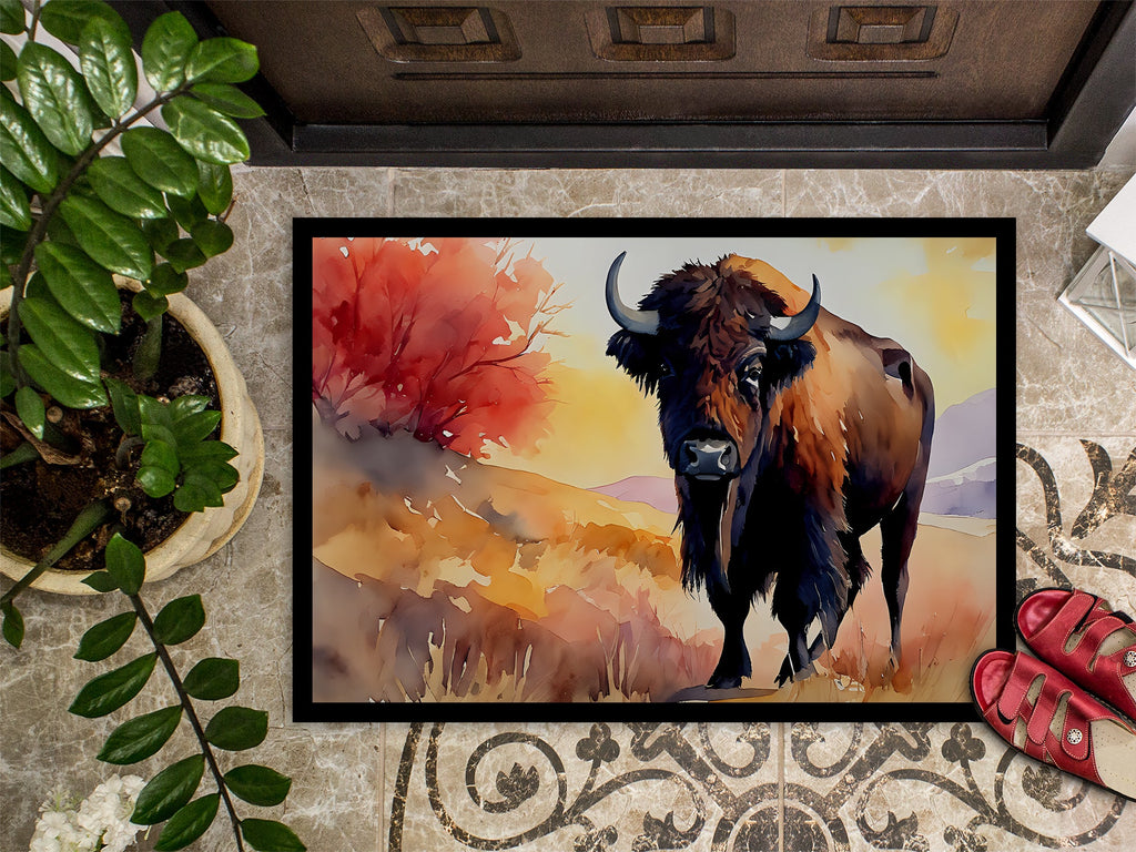 American Bison Doormat Indoor Outdoor 24H X 36W Front Door Mat Rugs for Entryway, Non Slip Washable Low Pile,